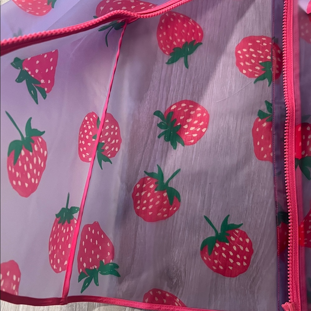 GAP Pink Strawberry Hooded Jacket - Picture 2 of 3